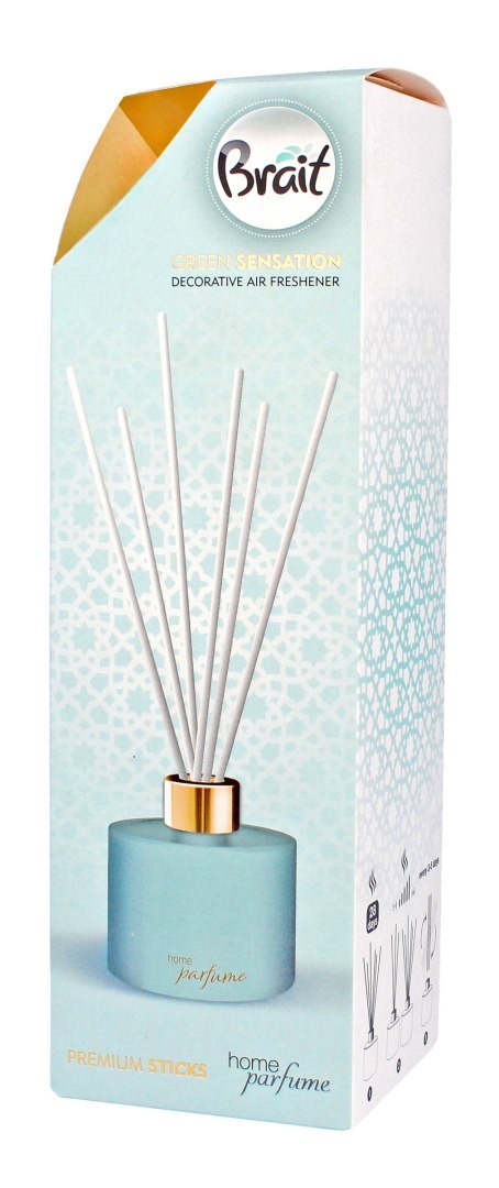 Brait Home Parfume Decorative Olejek zapachowy + patyczki Green Sensation 100ml Brait Home Parfume Decorative Olejek zapachowy + patyczki Green Sensation 100ml