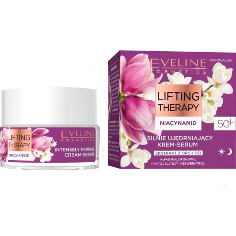 EVELINE Lifting Therapy Niacynamid 50+ Silnie Ujędrniający Krem-serum na dzień i noc 50 ml