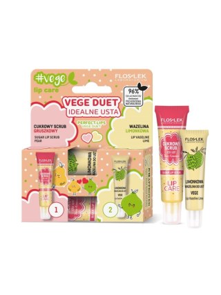 Floslek Lip Care Vege Duet Idealne Usta ( scrub gruszkowy 14g + wazelina limonkowa 10g)