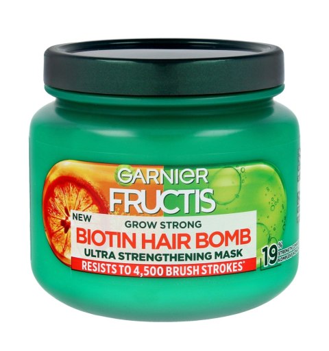 GARNIER Fructis Grow Strong Ultra Wzmacniająca Maska do włosów Biotin Hair Bomb 320ml
