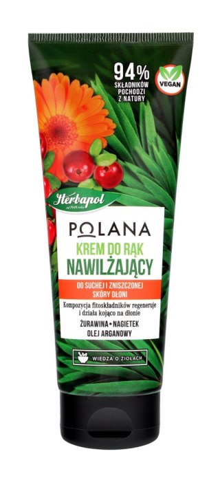 HERBAPOL Polana Nawilżający Krem do rąk - Żurawina & Nagietek & Olej Arganowy 75ml