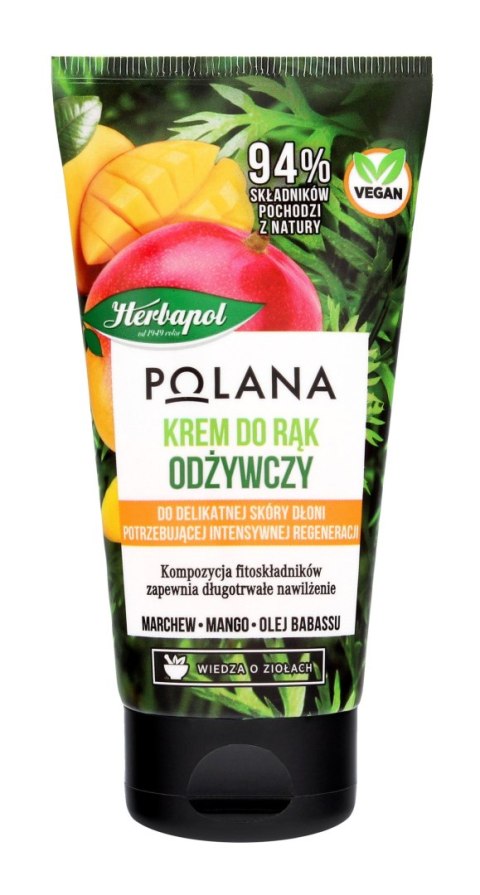 HERBAPOL Polana Odżywczy Krem do rąk - Marchewka & Mango & Olej Babassu 50ml HERBAPOL Polana Odżywczy Krem do rąk - Marchewka & Mango & Olej Babassu 50ml