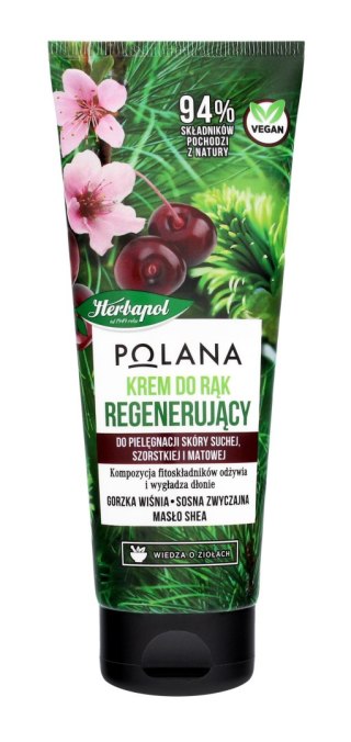 HERBAPOL Polana Regenerujący Krem do rąk - Gorzka Wiśnia & Sosna Zwyczajna & Masło Shea 75ml