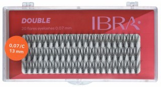 IBRA Kępki rzęs DOUBLE 0.07-C-13 mm - 1op.