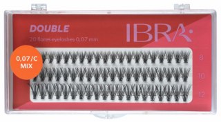 IBRA Kępki rzęs DOUBLE 0.07-C-Mix 8,10,12 mm - 1op.