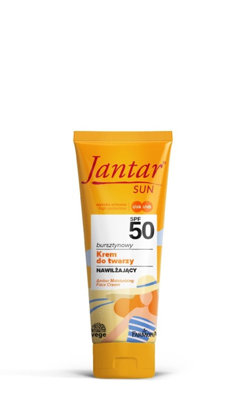 JANTAR Sun Bursztynowy krem nawilżający SPF 50 do twarzy 50 ml