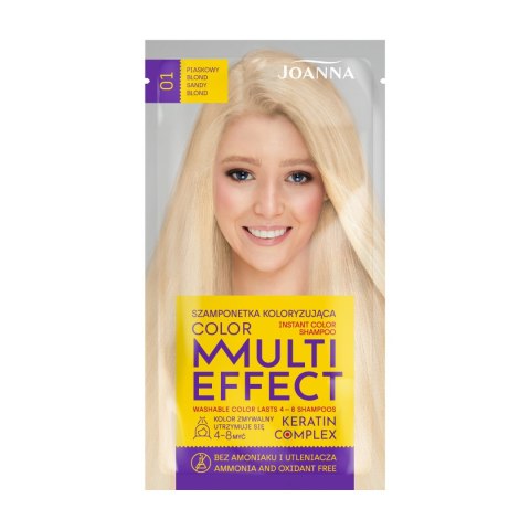 JOANNA Multi Effect Color Szamponetka koloryzująca nr 01 Piaskowy blond 35 g