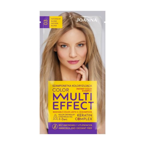 JOANNA Multi Effect Color Szamponetka koloryzująca nr 03 Naturalny blond 35 g