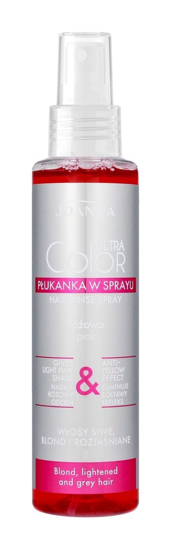 JOANNA Ultra Color Płukanka do włosów w sprayu różowa 150 ml JOANNA Ultra Color Płukanka do włosów w sprayu różowa 150 ml