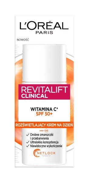 LOREAL Revitalift Clinical Witamina C* Rozświetlający Krem na dzień SPF50+ 50 ml