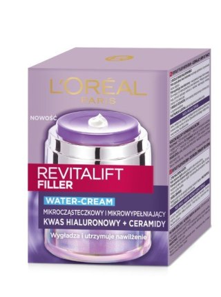 LOREAL Revitalift Filler Ujędrniający Krem do twarzy Water-Cream na dzień 50 ml