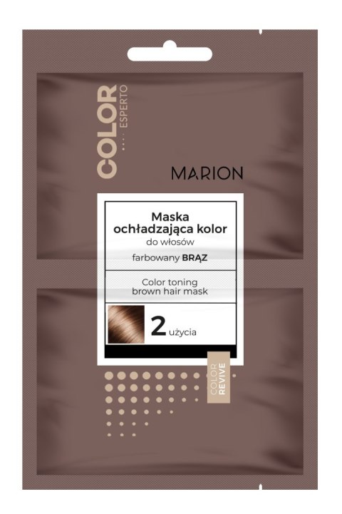 MARION Color Esperto Maska ochładzająca kolor do włosów farbowanych na brąz 2x20 ml MARION Color Esperto Maska ochładzająca kolor do włosów farbowanych na brąz 2x20 ml