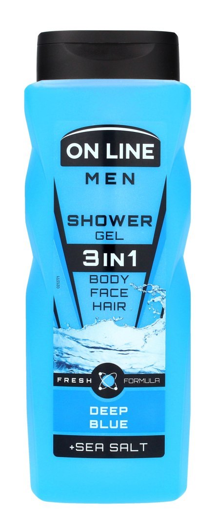 ON LINE Men Żel pod prysznic dla mężczyzn 3w1 Deep Blue 410 ml