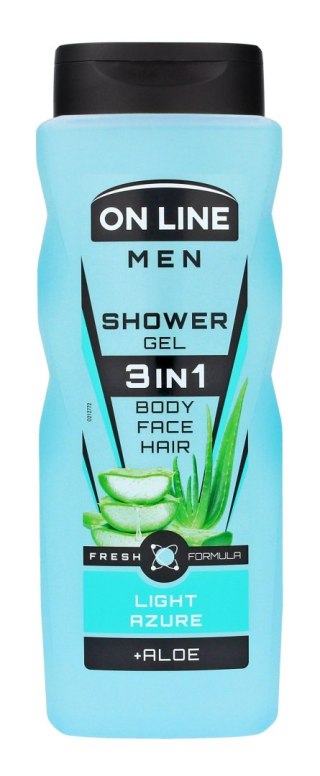 ON LINE Men Żel pod prysznic dla mężczyzn 3w1 Light Azure 410 ml