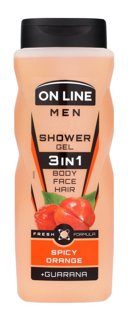 ON LINE Men Żel pod prysznic dla mężczyzn 3w1 Spicy Orange 410 ml