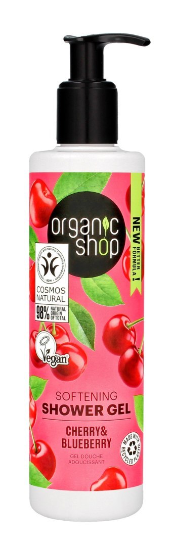 ORGANIC SHOP WEGAN Żel p/prysznic Wiśnia&Borówka&