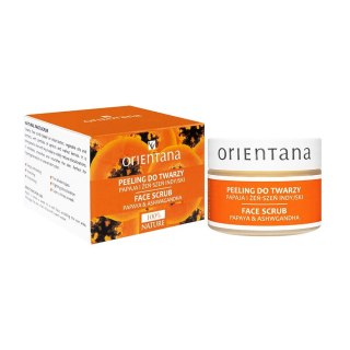 ORIENTANA Peeling do twarzy - Papaja i Żeń-Szeń Indyjski (Ashwagandha) 50g