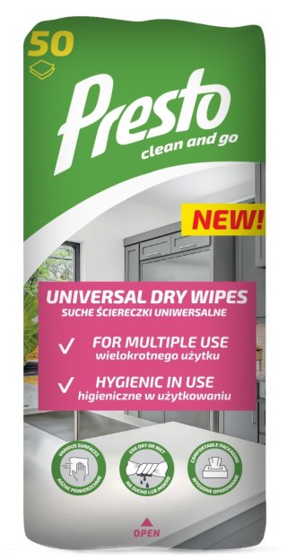 Presto Ściereczki uniwersalne - suche 1op.-50szt