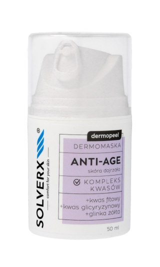 SOLVERX Dermopeel Dermomaska Anti-Age z kompleksem kwasów - do skóry dojrzałej 50ml