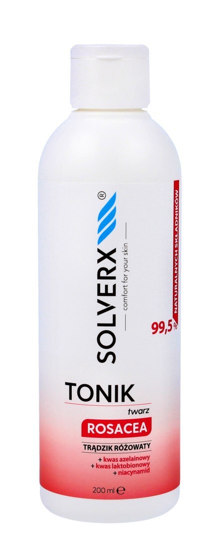 SOLVERX Rosacea Tonik do twarzy do cery z trądzikiem różowatym 200 ml