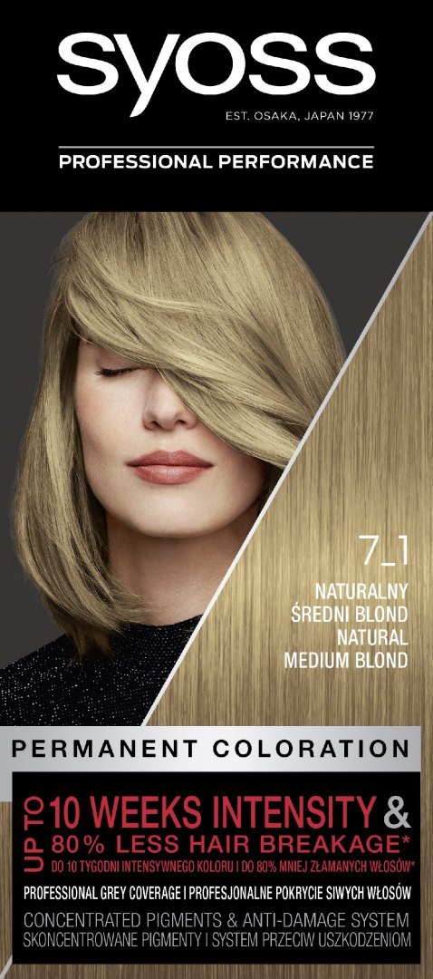 Schwarzkopf Syoss Farba do włosów nr 7_1 Naturalny Średni Blond 1op.