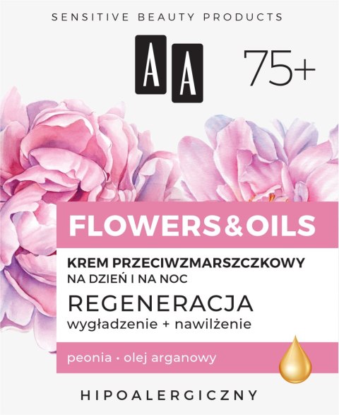 AA Flowers & Oils 75+ Krem przeciwzmarszczkowy na dzień i na noc - regeneracja 50ml AA Flowers & Oils 75+ Krem przeciwzmarszczkowy na dzień i na noc - regeneracja 50ml
