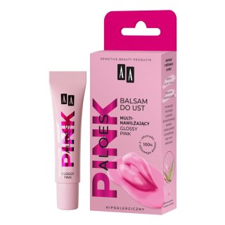 AA Pink Aloes Multinawilżający Balsam do ust Glossy Pink 10g