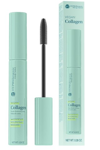 BELL Hypoallergenic Vegan Collagen Tusz do rzęs wodoodporny nadający objętość - czarny 8g