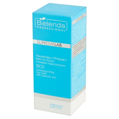 BIELENDA PROFESSIONAL Supremelab Hydra-Hyal2 Injection Nawadniająco-liftingujący krem do twarzy z kwasem hialuronowym SPF 15 50 