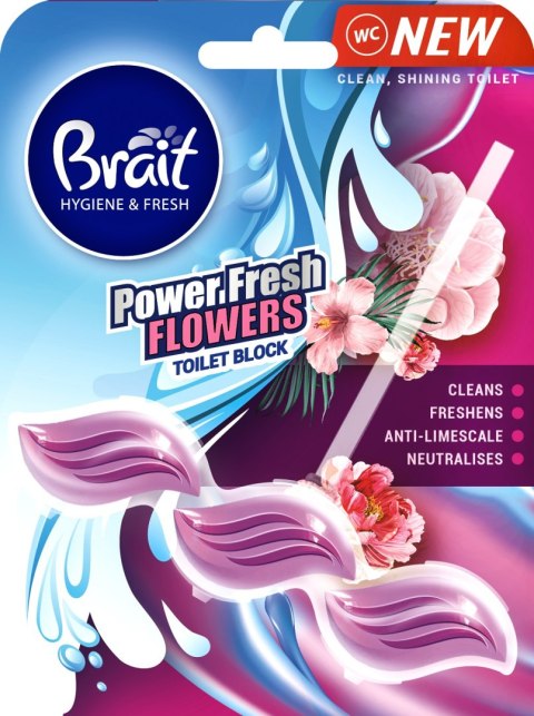 BRAIT Hygiene & Fresh Kostka do WC Power Fresh Fowers 39 g