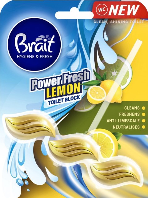 BRAIT Hygiene & Fresh Kostka do WC Power Fresh Lemon 39 g