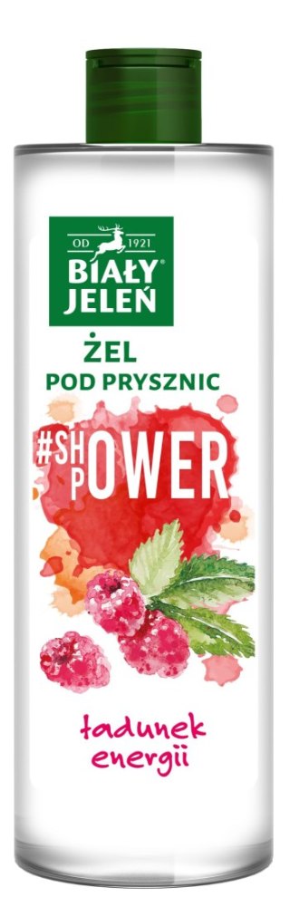 Biały Jeleń #Shower Power Żel pod prysznic energizujący - Malina 400ml