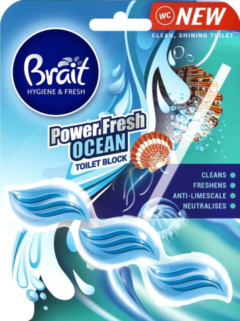 Brait Hygiene & Fresh Kostka do WC Power Fresh Ocean 39g