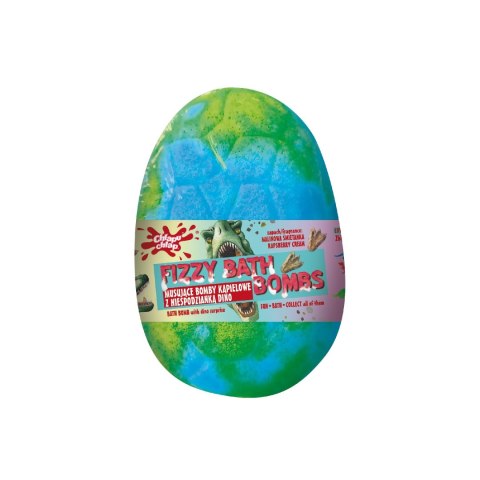 CHLAPU CHLAP Musująca Bomba kąpielowa Jajo Dinozaura z niespodzianką - funky cola 140g CHLAPU CHLAP Musująca Bomba kąpielowa Jajo Dinozaura z niespodzianką - funky cola 140g