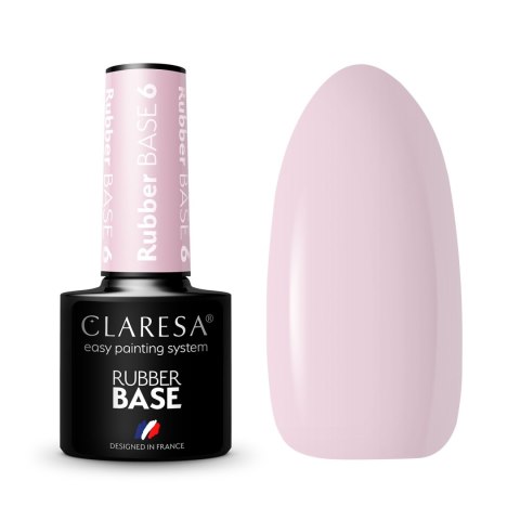 CLARESA Baza pod lakier hybrydowy Rubber - 6 5g CLARESA Baza pod lakier hybrydowy Rubber - 6 5g