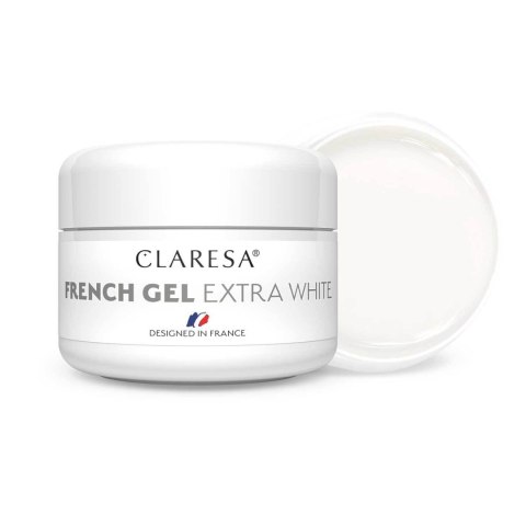 CLARESA Żel budujący do paznokci French - Extra White 25g