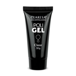 CLARESA Żel budujący do paznokci Poli - Clear 30g