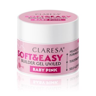 CLARESA Żel budujący do paznokci Soft&Easy Builder - Baby Pink 45g