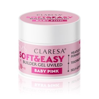 CLARESA Żel budujący do paznokci Soft&Easy Builder - Baby Pink 90g