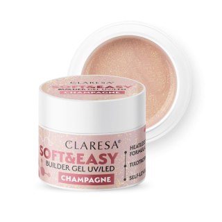 CLARESA Żel budujący do paznokci Soft&Easy Builder - Champagne 90g