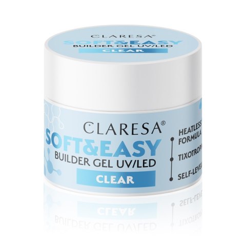 CLARESA Żel budujący do paznokci Soft&Easy Builder - Clear 45g