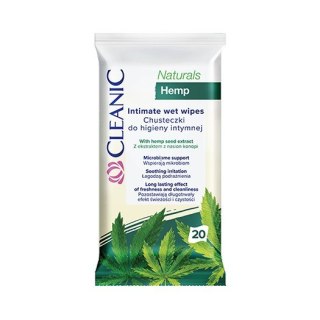 CLEANIC Chusteczki do higieny intymnej Naturals Hemp 1op.-20szt