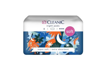 CLEANIC Podpaski higieniczne Soft - na noc 1op.- 8szt