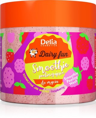 DELIA COSMETICS DAIRY FUN Smoothie peelingujące do mycia ciała - Dziewczyna jak Malina 350g