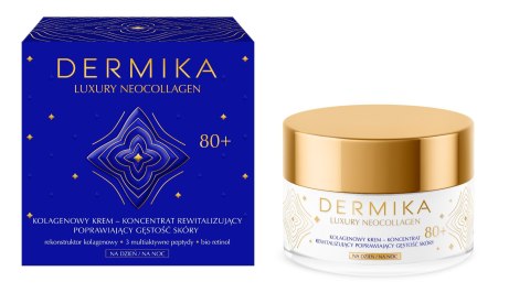 DERMIKA Luxury Neocollagen Kolagenowy Krem-koncentrat rewitalizujący 80+ na dzień i noc 50ml DERMIKA Luxury Neocollagen Kolagenowy Krem-koncentrat rewitalizujący 80+ na dzień i noc 50ml