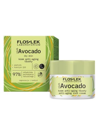 FLOSLEK richAvocado Krem Anti-aging tłusty na dzień i noc - skóra sucha 50ml