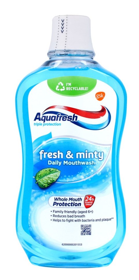 GSK AQUAFRESH Płyn FRESH & MINTY 500ml