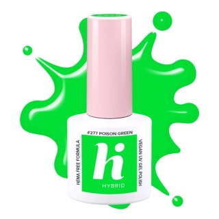 Hi Hybrid HEMA Free Lakier hybrydowy Neon #277 Poison Green 5ml