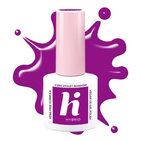 Hi Hybrid HEMA Free Lakier hybrydowy Neon #280 Violet Shadow 5ml