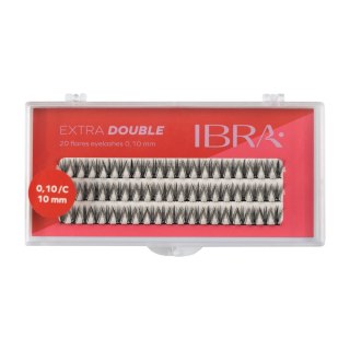 IBRA Kępki rzęs EXTRA DOUBLE skręt C-0.10 - 10mm 1op.